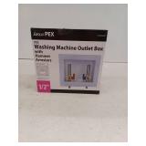1/2 in. Brass PEX-B Barb x 3/4 in. Male Hose Thread Washing Machine Outlet Box With Hammer Arrestor