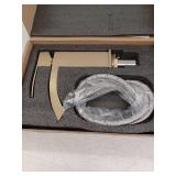 Single Handle Single Hole Bathroom Faucet in Brushed Gold