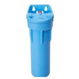 Undersink Housing Filtration System with Integrated Bracket in Blue