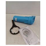 Undersink Housing Filtration System with Integrated Bracket in Blue