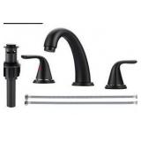 Matte Black Widespread Bathroom Faucet