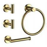 Gold Bathroom Hardware 4-Piece Set