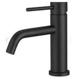 BWE Matte Black Single Handle Bathroom Faucet