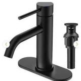 ANZA Single Handle Bathroom Faucet Black