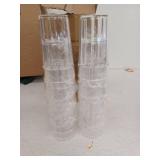 10-Piece Clear Plastic Tumbler Set