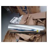 Master Flow 7 in. x 2 ft. Round Metal Duct Pipe BCP7X24