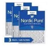 Nordic Pure MERV 12 Air Filter 3-Pack 16x30x2