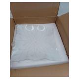 Progress Lighting 12  Traditional 2 Light White Ceiling Light Decorative Square Glass Shade