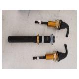 Bathroom Sink Handles, Drain Plug, And hot Cold Lines