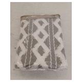 72"x72" Imani Chenille Striped Cotton Printed Shower Curtain Gray - Ink+Ivy