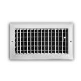 Everbilt 12 in. X 6 in. 1-Way Steel Adjustable Wall/Ceiling Register in White, 2 Pack