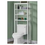 Alaterre Furniture Dover 27 in. W Over Toilet Space Saver with Open Shelving in White