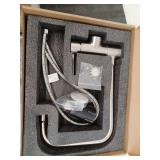 Glacier Bay Zero Radius 15 in. Undermount 18G Stainless Steel Single Bowl Workstation Bar Sink with Folding Faucet- Retail: $350