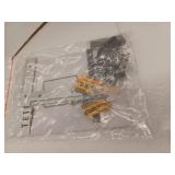 TETOTE 22 in. W x 30 in. H Rectangular Aluminum Framed Wall Mount Bathroom Vanity Mirror in Gold