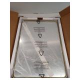 TETOTE 22 in. W x 30 in. H Rectangular Aluminum Framed Wall Mount Bathroom Vanity Mirror in Gold