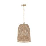 Capital Lighting 347512 Naomi 14  Wide Wood Pendant - Brass - Retail: $316
