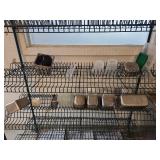 Commercial Kitchen Dish Drying Rack on Wheels - Contents Included