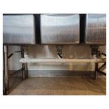 Commercial Stainless Steel 3-Compartment Sink with Utensil Station