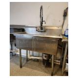 Gridmann Commercial Double Bowl Sink with Pre-Rinse Faucet