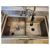 Gridmann Commercial Double Bowl Sink with Pre-Rinse Faucet