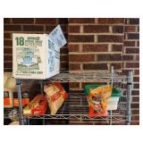 Commercial Wire Storage Rack with Food Service Supplies