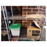 Commercial Wire Storage Rack with Food Service Supplies