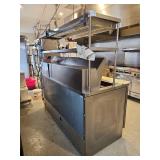 Commercial Stainless Steel Prep Station w/ Heat Lamps