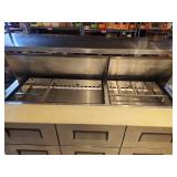 Commercial Stainless Steel Prep Station w/ Heat Lamps