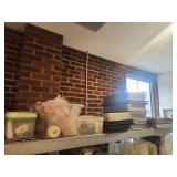 Contents of Shelf W/ Commercial Food Containers, Baking Sheets, and More!