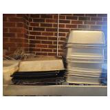 Contents of Shelf W/ Commercial Food Containers, Baking Sheets, and More!