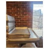 Contents of Shelf W/ Commercial Food Containers, Baking Sheets, and More!