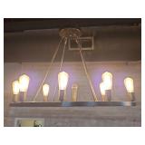 Modern Industrial 8-Light Round Chandelier