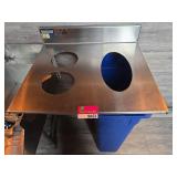Commercial Kitchen Wall-Mount Shelf Trash Sorter