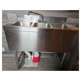 Advance Tabco Stainless Steel 3 Compartment Sink