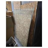 Lot W/ Assorted  Plywood and 56X56in Glass Top