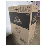 Valu+Plus White Foam Hinged Containers - 150 Count