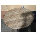 Metal Bar Height Table  W/ Wooden Top
