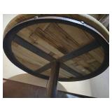 Metal Bar Height Table  W/ Wooden Top