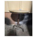Metal Bar Height Table  W/ Wooden Top