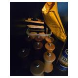 Restaurant Collection Lot W/ Wooden Salt And Pepper Shakers, Wine Racks, and More!