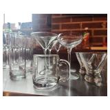 Crystal Martini Glass Collection Set