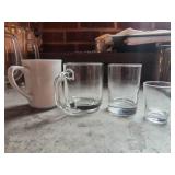 Assorted Lot W/ Holiday Mugs, Glass Tumblers, Serving Board and More!