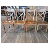Farmhouse Style Dining Set with (8) X-Back Chairs