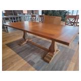 Farmhouse Style Dining Set with (8) X-Back Chairs