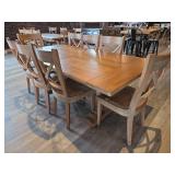 Farmhouse Style Dining Set with (8) X-Back Chairs