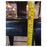 Wooden Square Table With (4) Black Metal Chairs