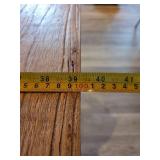 Wooden Square Table With (4) Black Metal Chairs