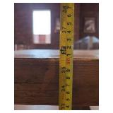 Wooden Square Table With (4) Black Metal Chairs