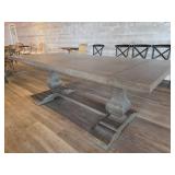 Wooden Dining Set with (6) Cross-Back Chairs