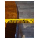 Round Solid Wood Table with Cross Base